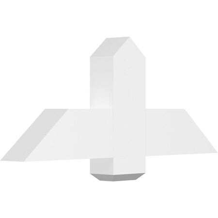 Ekena Millwork Eugene Architectural Grade PVC Gable Bracket, 36"W x 15"H x 4"D x 6"F, 10/12 Pitch GBP036X15X0406EUG00